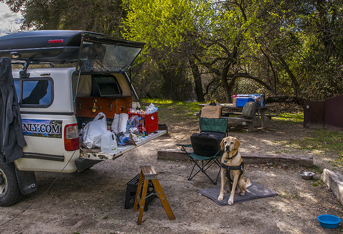 Our campground at Pinnacles National Park.