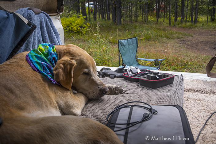 Relaxing at Lizard Creek Campground.