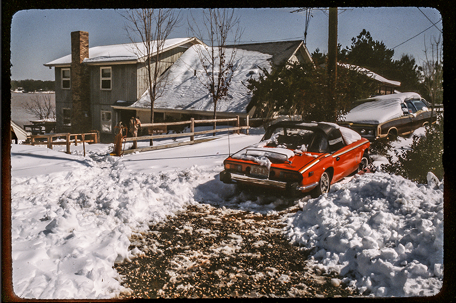 Matt's Triumph in the snow.