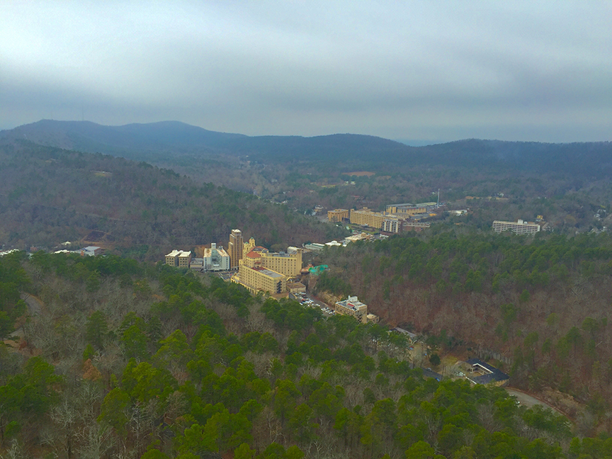 A view from the tower at Hot Springs National Park.